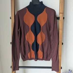 Marimekko Women's Brown And Black Knit Sweater - Size M